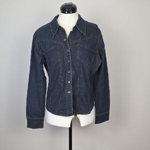 Y2K Sexso Jeans Women’s Blue Denim Jacket – Stretch Cotton – Size 4